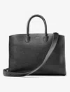 Aspinal Of London Womens Black Madison Branded Leather Tote Bag In Black