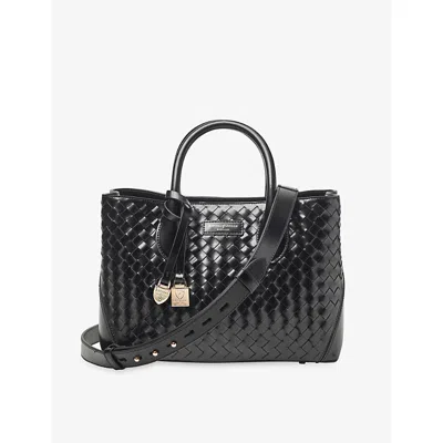 Aspinal Of London Womens Black Midi London Leather Tote Bag