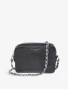 Aspinal Of London Black Milly Logo-embossed Leather Crossbody Bag In Black