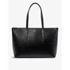 Aspinal Of London Womens Black Regent Logo-embossed Leather Tote Bag In Black