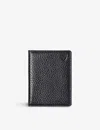 Aspinal Of London Womens Black Pebbled-leather Travel Card Holder In Black