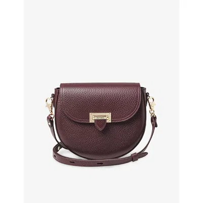 Aspinal Of London Womens  Portobello Leather Cross-body Bag In Burgundy