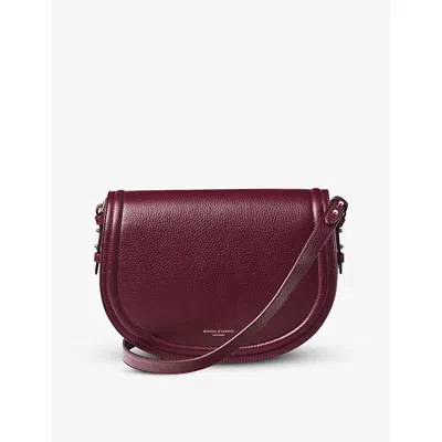Aspinal Of London Womens Burgundy Stella Leather Satchel Bag