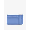Aspinal Of London Womens  Ella Grained Leather Card And Coin Holder In Capri Blue