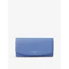 Aspinal Of London Womens  Essential Grained Leather Wallet In Capri Blue