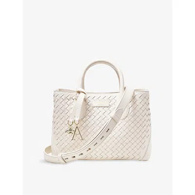 Aspinal Of London Womens Chalk White Midi London Leather Tote Bag