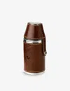 Aspinal Of London Womens Cognac Hunter Cognac Leather Flask Set In Cognac