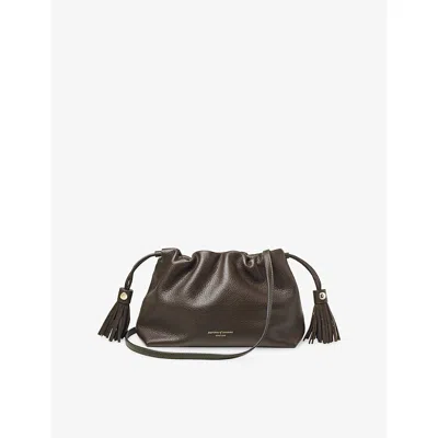 Aspinal Of London Womens Hudson Leather Cross-body Bag Darkbrown In Brown