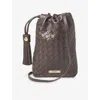 Aspinal Of London Womens Hudson Leather Cross-body Bag Darkbrown In Brown