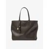 Aspinal Of London Womens Hudson Oversized Leather Tote Bag Darkbrown In Brown