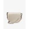 Aspinal Of London Womens Dove Grey Stella Branded Leather Satchel In Gray