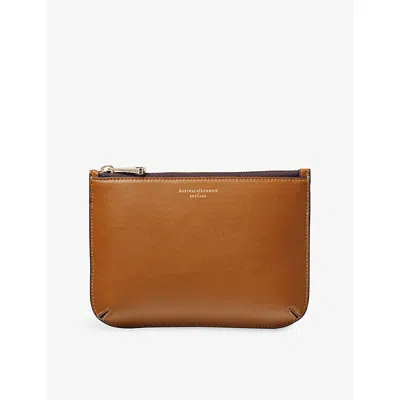Aspinal Of London Womens Ella Medium Leather Pouch Tan