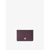 Aspinal Of London Womens Fig Slim Leather Card Holder In Purple