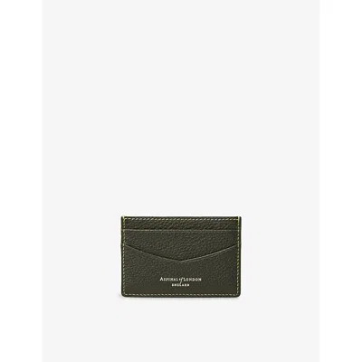 Aspinal Of London Womens Hudson Slim Leather Card Holder Forestgreen