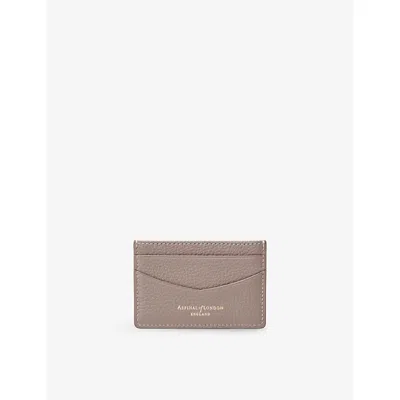 Aspinal Of London Womens Hudson Slim Leather Card Holder Moleskin