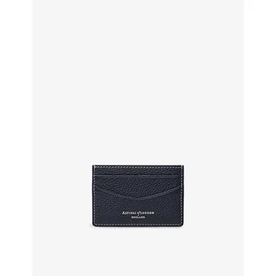 Aspinal Of London Womens Hudson Slim Leather Card Holder Navy