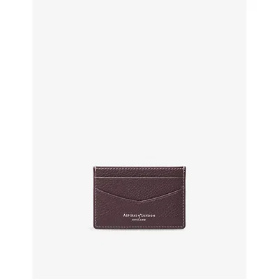 Aspinal Of London Womens Hudson Slim Leather Card Holder Wine
