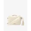Aspinal Of London Leather Slot Weave Camera Bag In Ivory