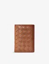 Aspinal Of London Womens Latte Double Fold Leather Card Holder In Latte