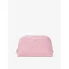 Aspinal Of London Womens  Classic Croc-embossed Leather Cosmetic Case In Lilac