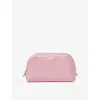 Aspinal Of London Croc-embossed Leather Classic Wash Bag In Lilac