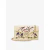 Aspinal Of London Womens Multi Mayfair English Garden Bird Woven Clutch Bag In Multi