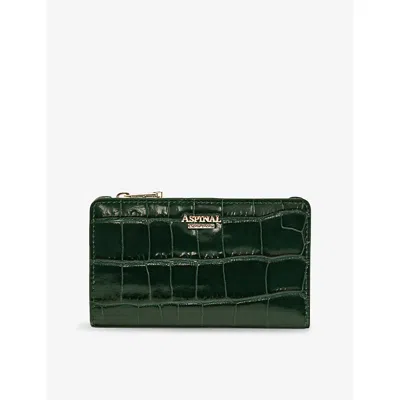 Aspinal Of London Womens Mayfair Leather Wallet Evergreen In Green