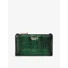 Aspinal Of London Womens Mayfair Logo-plaque Leather Wallet Evergreen In Black