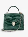 Aspinal Of London Womens Mayfair Midi Crocodile-embossed Leather Bag