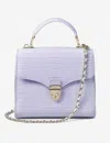 Aspinal Of London Mayfair Midi Crocodile-embossed Leather Bag