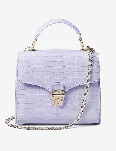 Aspinal Of London Mayfair Midi Crocodile-embossed Leather Bag