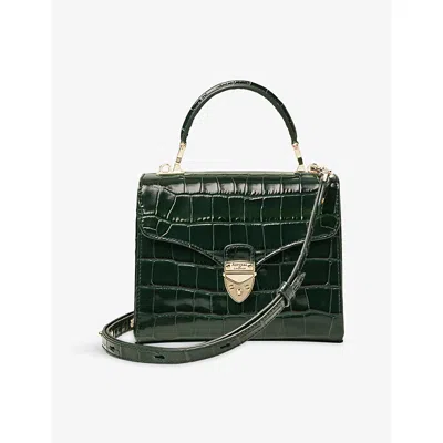 Aspinal Of London Womens Mayfair Midi Leather Top-handle Bag Evergreen In Green