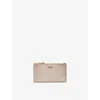 Aspinal Of London Womens Oyster Mayfair Small Croc-embossed Leather Purse In Oyster
