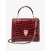 Aspinal Of London Womens Mayfair Midi Leather Cross-body Bag Merlot In Burgundy