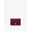Aspinal Of London Womens Merlot Slim Leather Card Holder In Burgundy