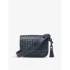 Aspinal Of London Woven Leather Ella Cross-body Bag In Navy