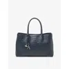 Aspinal Of London Womens London Grained Leather Tote Bag Navy In Navy