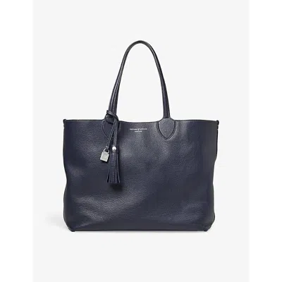 Aspinal Of London Womens  The Hudson Leather Tote Bag In Navy