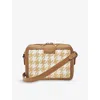 Aspinal Of London Womens Neutral Contrast-weave Leather Camera Bag