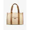 Aspinal Of London Womens Neutral Henley Raffia And Leather Tote Bag