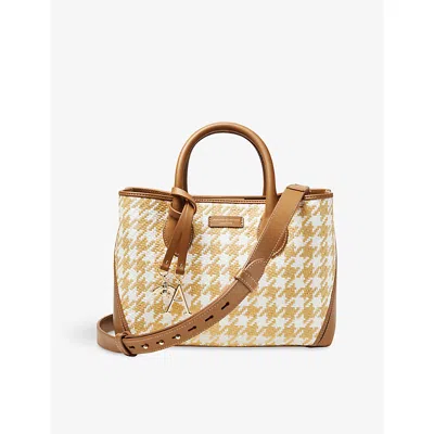 Aspinal Of London Womens Neutral Midi London Leather Tote Bag