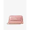 Aspinal Of London Womens Pinkmetallic Sunrise Leather Clutch Bag