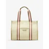 Aspinal Of London Womens Pistachio Henley Raffia And Leather Tote Bag