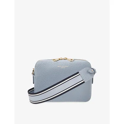Aspinal Of London Womens Skyblue Camera Grained Leather Cross-body Bag In Blue