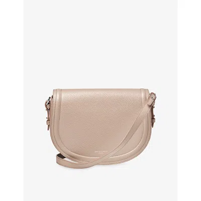 Aspinal Of London Womens Soft Taupe Stella Large Leather Cross-body Satchel In Brown