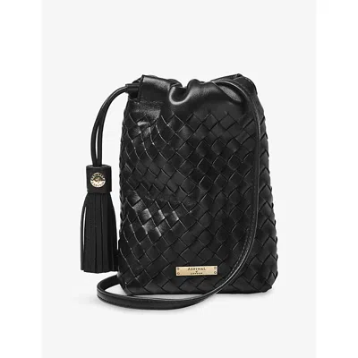 Aspinal Of London Womens Soho Large Leather Cross-body Pouch Black In White