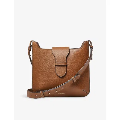 Aspinal Of London Womens Tan Ella Hobo Leather Cross-body Bag In Brown