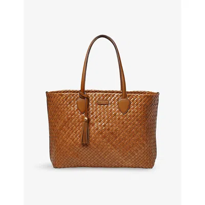 Aspinal Of London Womens Island Large Leather Tote Bag Tan In Brown