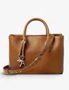 Aspinal Of London Womens Tan London Midi Pebbled-leather Tote Bag In Tan