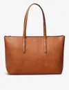 Aspinal Of London Womens Tan Regent Zipped Leather Tote Bag In Tan